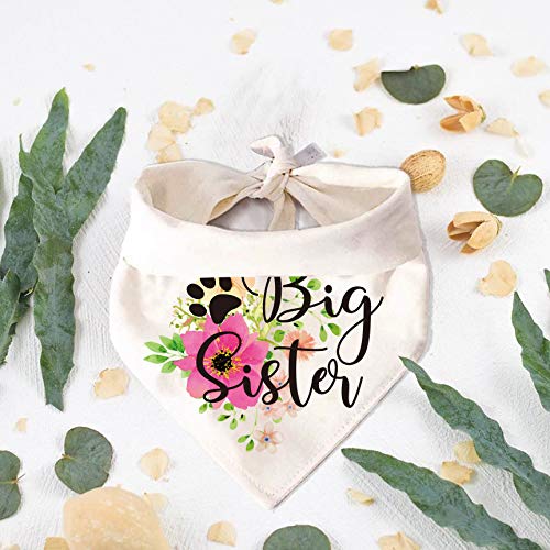 easycozy Big Sister Pregnancy Announcement Dog Bandana, Gender Reveal Photo Prop Pet Scarf Decorations Accessories, Pet Scarves Dog Lovers Owner Gift - PawsPlanet Australia