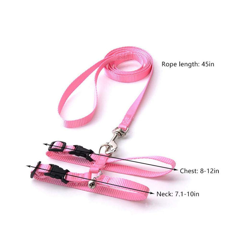 [Australia] - Serdokntbig Adjustable Pet Rabbit Harness Leash Lead with Small Bell 