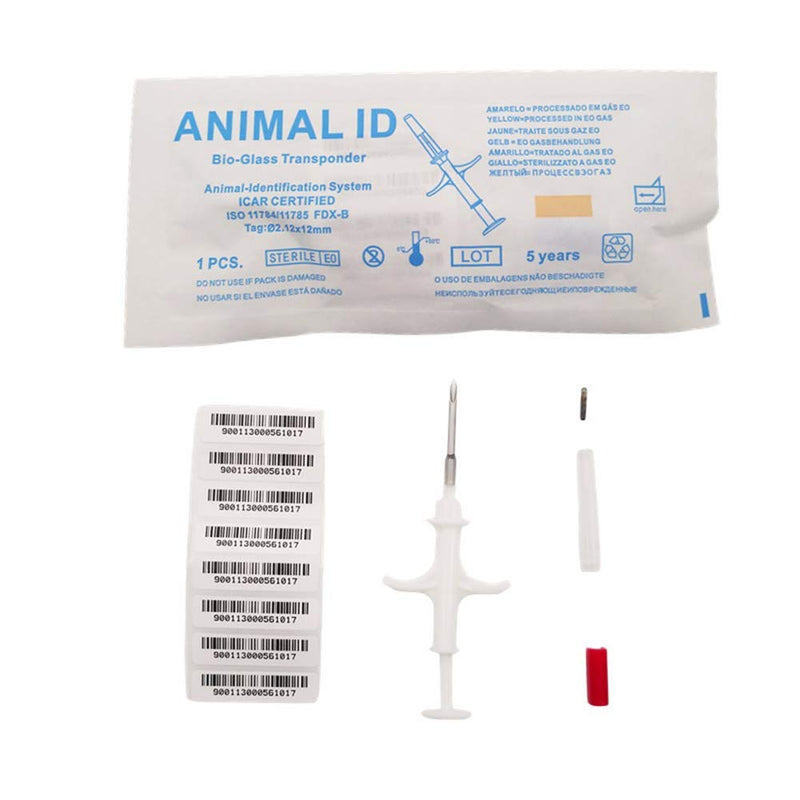 [Australia] - DDZ 5 Pack Pet Microchip, 134.2kHz ISO11784/ISO11784/FDX-B Pet ID Tags, 15 Bit RFID Microchip Dog for Animal/Pet/Dog/Cat/Pig 2.12 x 12mm 