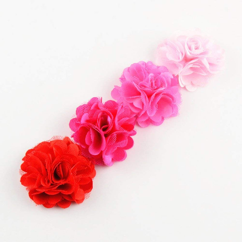 BIPY 4pcs 5cm Pinks Female Dogs Collars Flowers Charms Slides Flowers Bows For Cat Puppy Small Medium Dog Grooming Accessory - PawsPlanet Australia