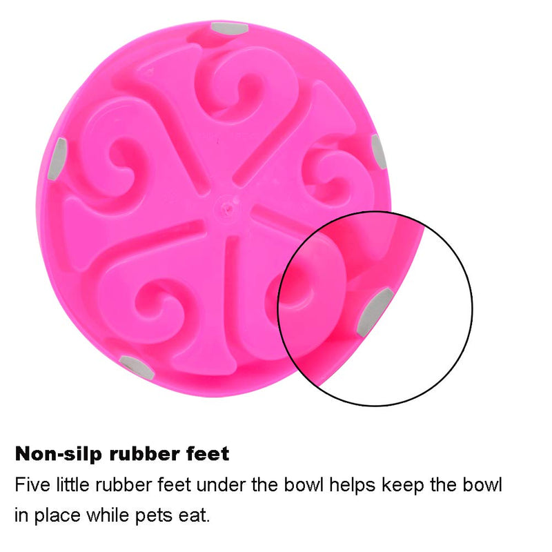 GreeSuit Pet Dog Bowl Slow Feeder - Fun Foraging Bloat Stop Dog Food Bowl Maze Interactive Puzzle Cat Bowl Non Skid Pink - PawsPlanet Australia