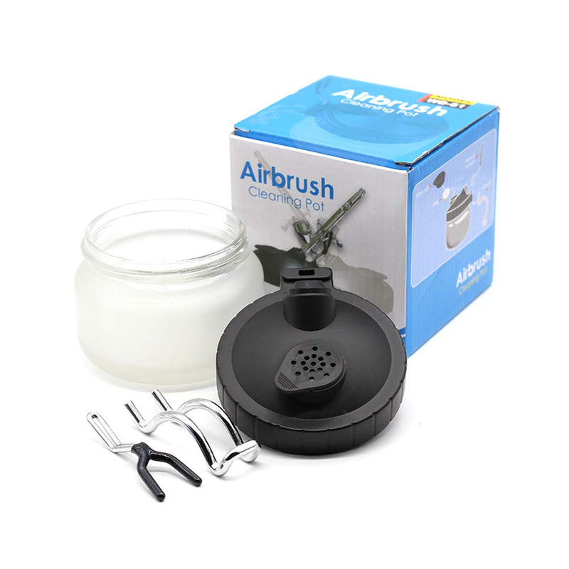 Airbrush complete cleaning set cleaning pot professional air brush spray gun cleaning container glass airbrush cleaning set with 5 cleaning brushes, 5 cleaning picks, 1 airbrush reamer - PawsPlanet Australia