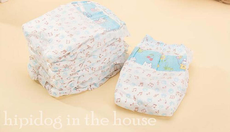 [Australia] - Mayco Bell 10 Pcs Pet Dog Menstrual Diaper Disposable Female Wraps Menstruation Pads Paper Diapers Puppy Shorts Underwear Panty XS 