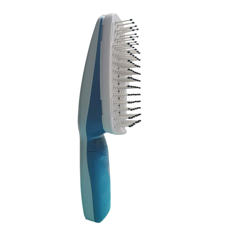 [Australia] - DotDotQ Ionic Pet Bath Brush for Dogs Grooming Cats Soft Tool for Sensitive Skin Removes Dander, Dirt, and Detangles Deshedding Comb Blue 