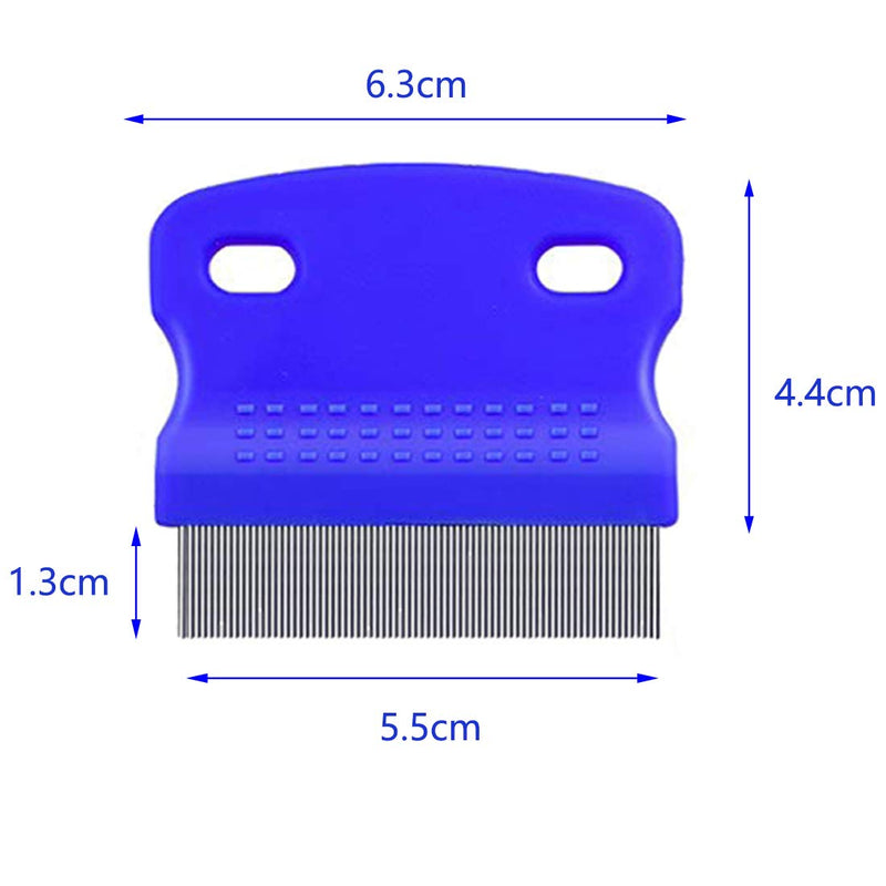 2 Pcs Pet Comb for Cat Dog Flea Lice Tear Stain Remover Combs Fine Tooth Grooming Removal Tool - PawsPlanet Australia