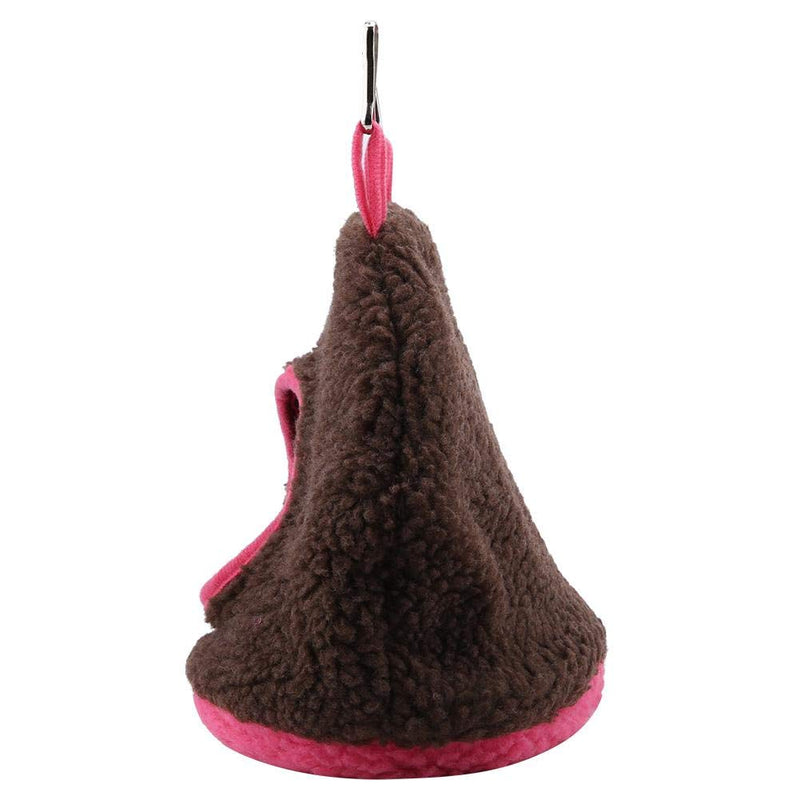 Plush Parrots Hanging Nest, 4 Colors Pet Birds Warm Plush Nest Berber Fleece Hammock Swing Bed Cave for Parrot Parakeets Conures Macaws Cockatiels Love Birds(Brown) Brown - PawsPlanet Australia