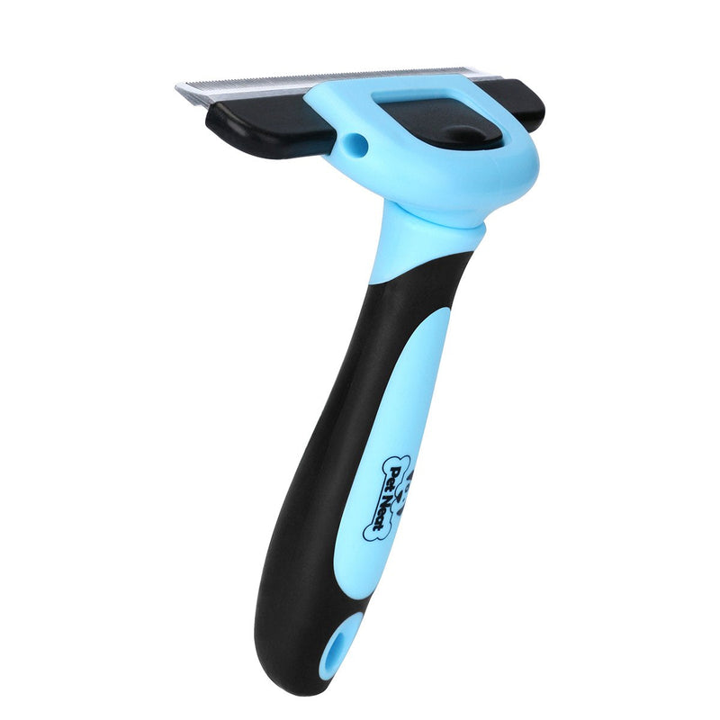 Pet Neat Pet Grooming Brush Effectively Reduces Shedding by Up to 95% Professional Deshedding Tool for Dogs and Cats Blue - PawsPlanet Australia