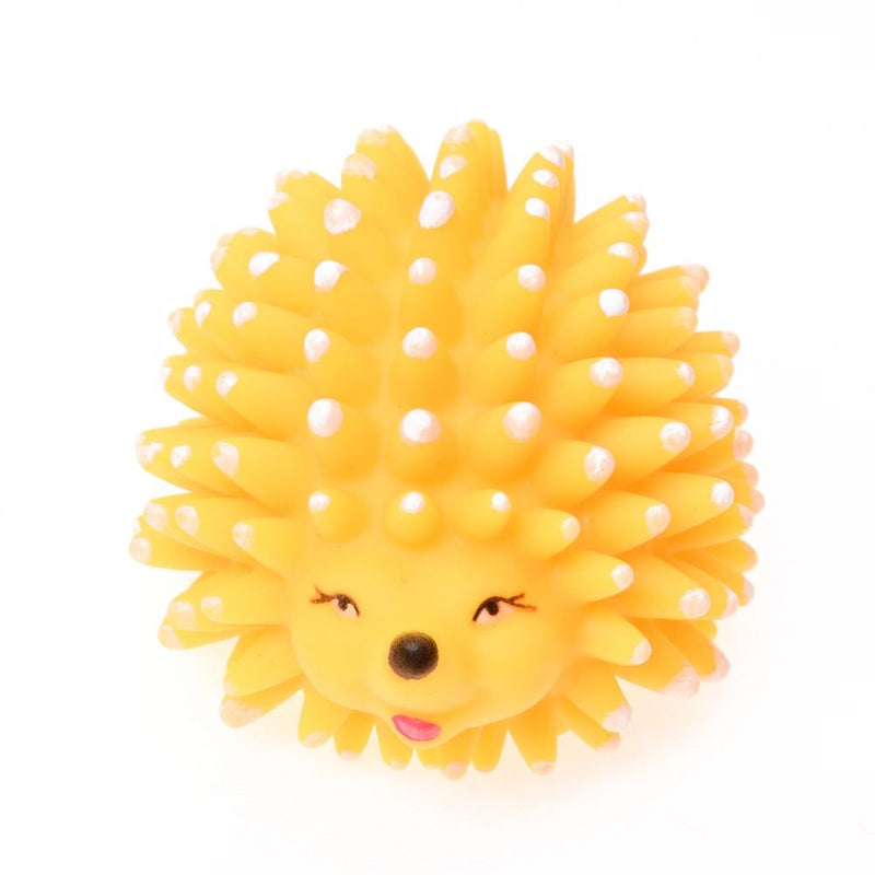 Kuinayouyi Yellow Vinyl Rubber Hedgehog Shaped Squeaky Chew Toy for Pet Dog - PawsPlanet Australia