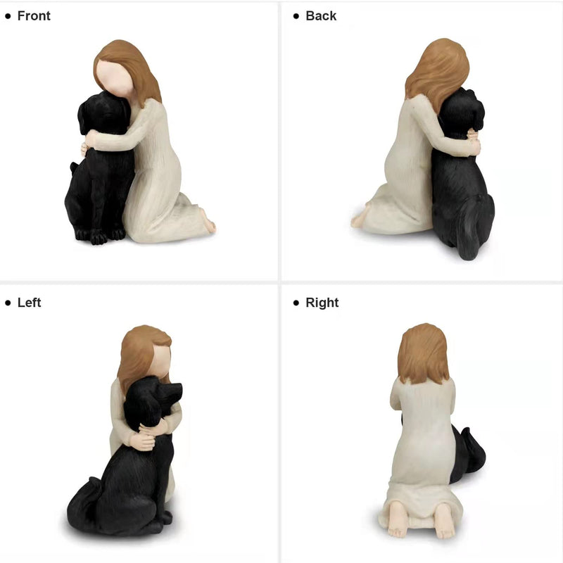 Carracci Dog Angel Figurines, Angel Dog Friendship Memorials, Sculpted Hand-Painted Figures for Dog Lovers (Black) Black - PawsPlanet Australia