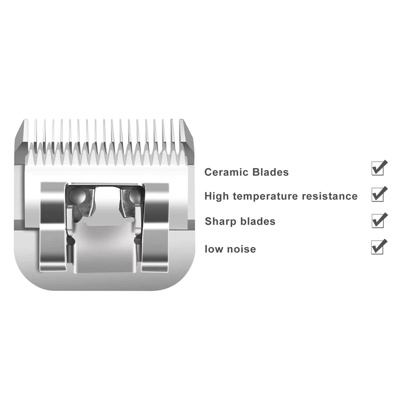 Professional Detachable Replacement Ceramic Blades set,compatible with Andis AGC,BDC,BGC,MBG Series,oster Classic 76/Star-Teq/Power-Teq Clippers,Size 1-1/2+Size 2#,2 pcs Size 1-1/2(2 pcs) - PawsPlanet Australia