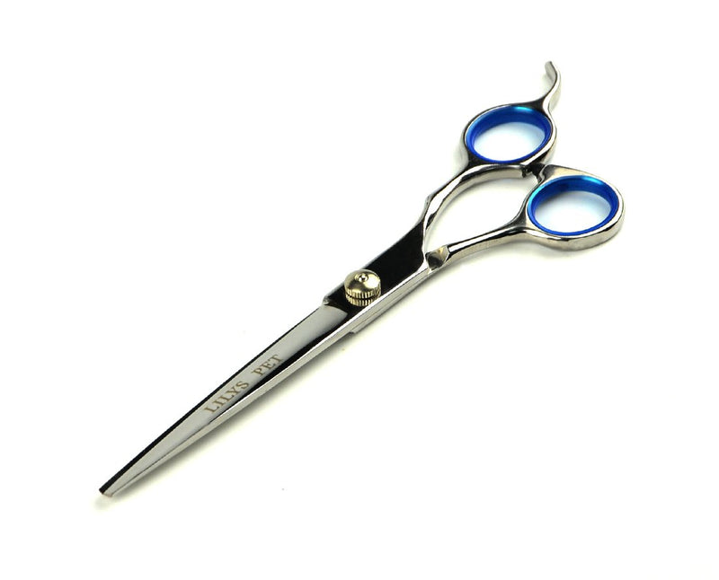 [Australia] - LILYS PET Professional PET Dog Grooming Scissors Suit,RED/Blue Ring, Cutting&Curved&Thinning Shears Blue Ring 7.0" 