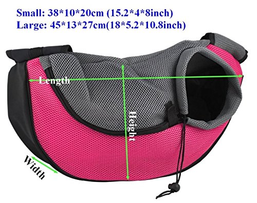 BENWEI Classics Breathable Dog Front Carrying Bags Mesh Comfortable Travel Tote Shoulder Bag For Puppy Cat Small Pets Slings Backpack Carriers - PawsPlanet Australia