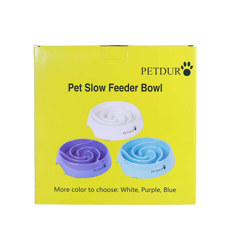 [Australia] - PETDURO Slow Feed Dog Bowl Large 9.75 inch with Food Capacity of 14 oz, Durable Pet Slow Eating Bowl with Non-Slip Base Easy Cleaning Avoid Indigestion or Obesity 