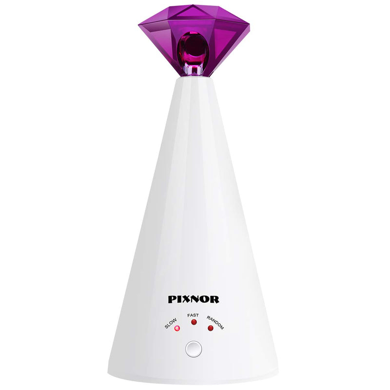 [Australia] - PIXNOR Cat Toy Pet Laser Pointer for Cats Automatic Rotating Catch Training, Adjustable 3 Speeds, Automatic Rest Period, Pretty Diamond Shape, Battery Powered 