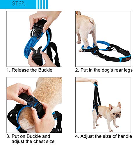 BePetMia Dog Lift Support Harness - Dog Support Harness for Back Legs, Help Lift the Back Legs, Dog Rear Harness Support for Elderly, injured, Sick and Disabled Dogs (M: 13.8-17.7 inch) M: 13.8-17.7 inch - PawsPlanet Australia