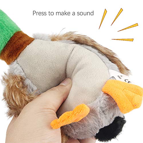 Nlager 2Pcs Dog Squeak Toys, 2-in-1 Interactive Toys for Chewers, Octopus Duck Design Durable Squeaky Animal Chew Toys Interactive Squeaker for Small/Medium/Large Dogs - PawsPlanet Australia