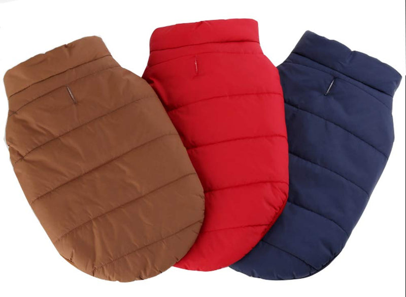 Morezi Dog Cosy Fleece Jacket Winter Lined Coat Winter Coat Pet Cloth Warm and Soft Dog Vest Jackets Apparel For Small Medium Large Dogs - Red - L Large(Chest: 60CM) - PawsPlanet Australia