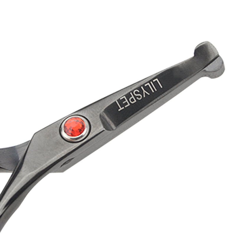 LILYS PET 5.0" Right-Handed Round-Tip Pet Grooming Scissors, Stainless Steel Small Ball Tip for Nose Hair,Ear Hair,Face Hair,Paw Hair for Dogs and Cats… Black - PawsPlanet Australia