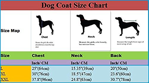 [Australia] - OCSOSO Dog Warm Coat Jacket Water Resistant Reversible Pets Dog Cold Weather Blanket Coats Jacket L Orange 