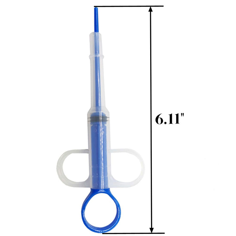 TIHOOD 2PCS Dogs and Cats Medicine Feeder Pet is Given Medicines Medical Feeding Tool Silicone Syringes Super Durable and Reusable Extremely Convenient Blue - PawsPlanet Australia