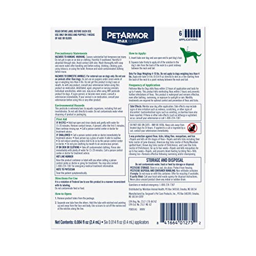 PetArmor Max Flea, Tick and Mosquito Prevention for Dogs Small - PawsPlanet Australia