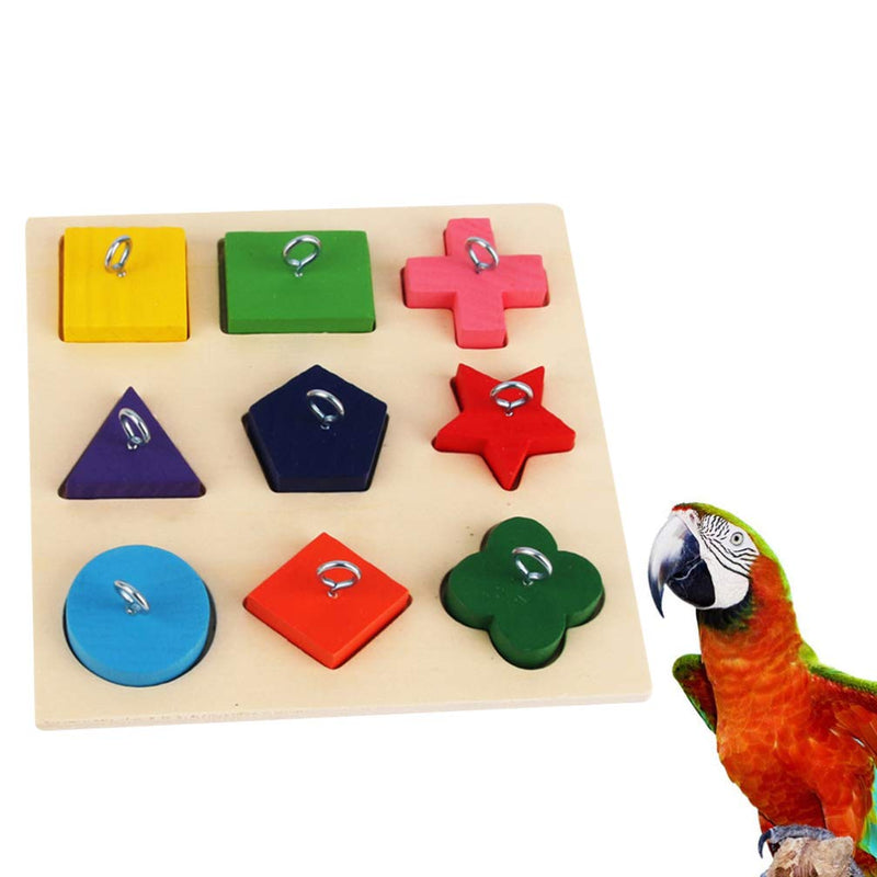 Balacoo Parrot Toys Attractive Training Interactive Educational Toy Parrot Wood Block Pet Supplies Bird Playing Toy for Parrots Birds - PawsPlanet Australia