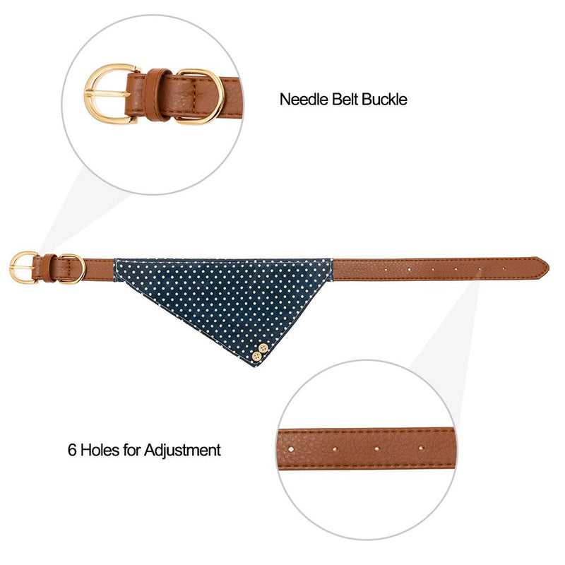 [Australia] - EXPAWLORER Bow Tie Dog Collar with Bell, 2 Pack Classic Plaid Adjustable Collars Bowtie Bandana for Puppy Cats Medium Blue 