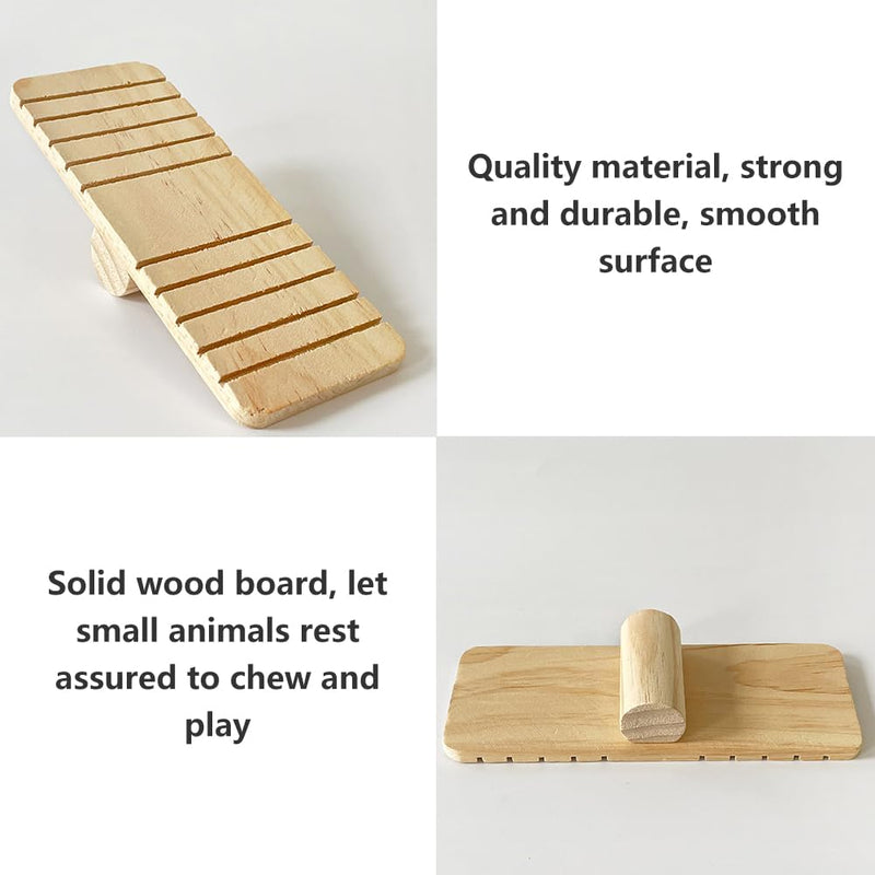 Hamster seesaw, wooden seesaw for hamsters, small pet seesaw, hamster seesaw, non-slip seesaw pet wooden bridge climbing, for hamsters, squirrels, guinea pigs, small animals - PawsPlanet Australia