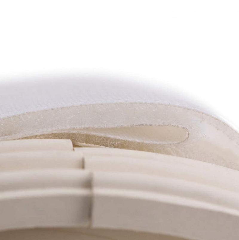 [Australia] - Horze Double Closure Ribbed Rubber Bell Boots White Medium 