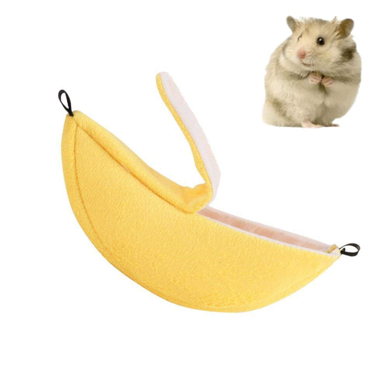 Banana House Hamster Bed, Hammock for Small Animals Warm Bed House Cage Nest Hamster Accessories for Sugar Gliders, Hamsters, Small Birds, Pets - PawsPlanet Australia