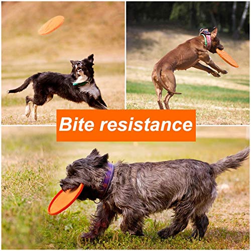 HAIZHILAN 2Pcs Dog Frisbee,Rubber Flying Disks Dog Flying Disks Toy,Pet Chew Rubber for Dog Training, Throwing, Catching and Playing,Suitable for Medium and Large Dogs - PawsPlanet Australia