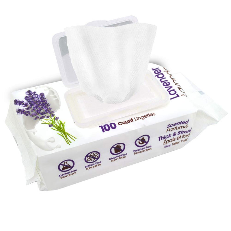 [Australia] - Pet Grooming Wipes for Dogs and Cats | Hypoallergenic and Deodorizing 100 Pack Lavender 