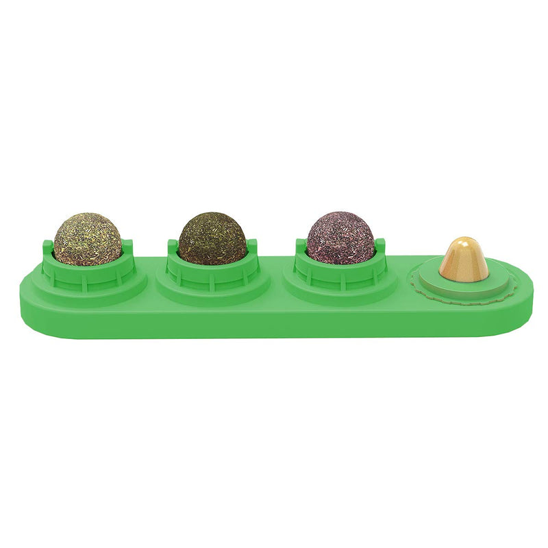 NCONCO Catnip Balls, Cats Lick Toy 100% Natural Catnip Edible Balls Licking Treats Toy for Cats Kitten Green - PawsPlanet Australia