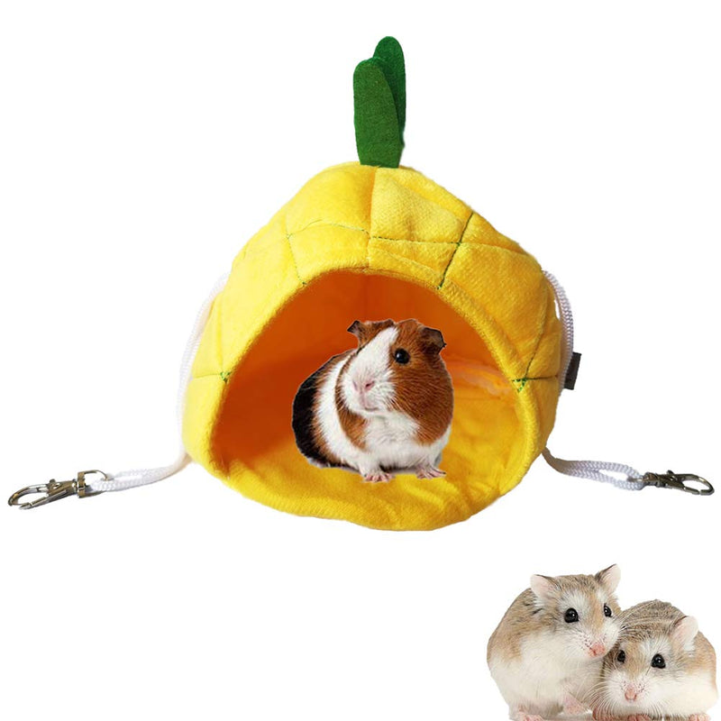 2 Pack of Hamster Bed House Hamster Bedding Winter Hanging Fruit Banana and Pineapple Warm Hamster Bed House for Mini Small Animal Mice, Sugar Glider, Chinchilla, Guinea pig, Hedgehog, Squirrel - PawsPlanet Australia