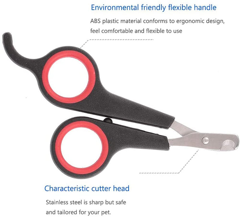 Rabbit Nail Clippers - Professional Pet Nail Clippers Stainless Steel Claw Trimmer Scissors for Small Animal Rabbit Guinea Pig Puppy Ferret Hamsters Chinchilla Sugar Glider Grooming Supplies Black - PawsPlanet Australia