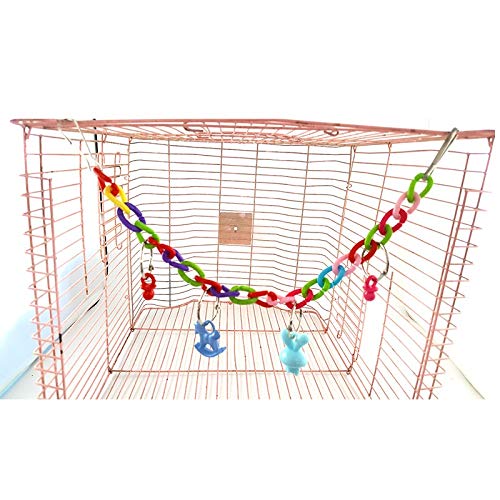 [Australia] - Bird Toys Parrot Swing Toys - 16 PCS Birds Parrot Toys Bird Cage Toys Bird Swing Toys Bird Swing Toys Chewing Toys with Bells Toys Handmade for Finches Small Parrots Parakeets Cockatiels Conures 