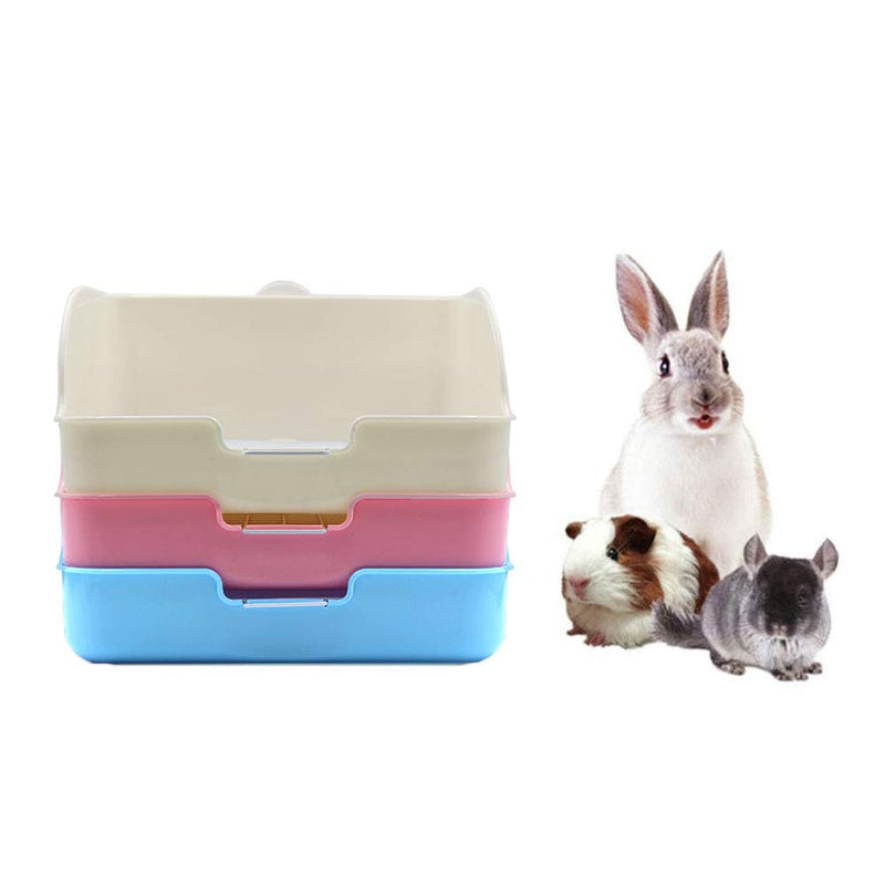 Pet Small Rat Toilet, Square Potty Trainer Corner Litter Bedding Box Pet Pan for Small Animal/Rabbit/Guinea Pig/galesaur/Ferret Blue Steel net - PawsPlanet Australia