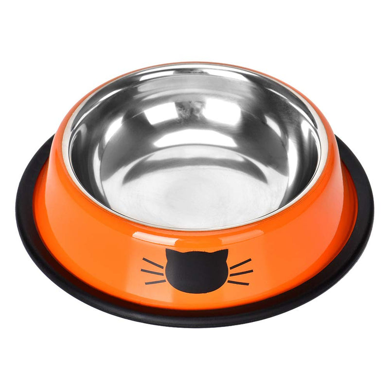 Queta 3 Piece Cat Food Bowl, Stainless Steel Cat Bowl Set Feeding Bowl Cat Food Bowl Water Feeding Bowl with a Bowl Mat 3 x feeding bowls - PawsPlanet Australia