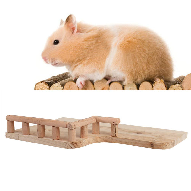 eecoo Birdcage Stands Hamster Climbing Platform, Wooden Rest Platform with Railing Small Pet Wooden Toys for Guinea Pig Chinchilla Small Animals Climbing - PawsPlanet Australia