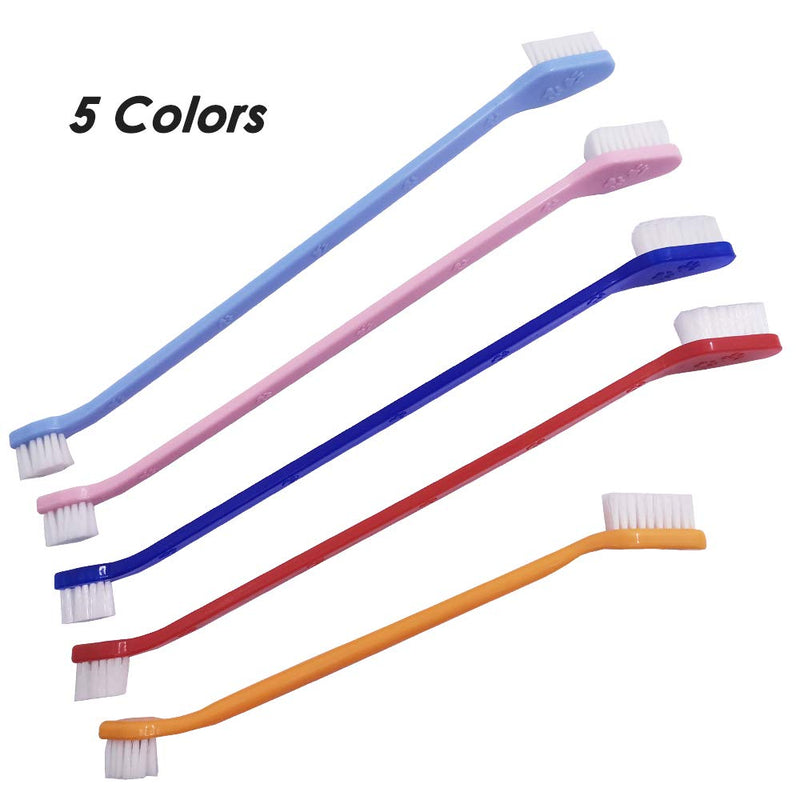 SourceTon Set of 15, Pet Toothbrush Set, 5 Dual Headed Toothbrush Dog Toothbrush and 10 Finger Toothbrush, for Dental Care of Dog & Cat - PawsPlanet Australia