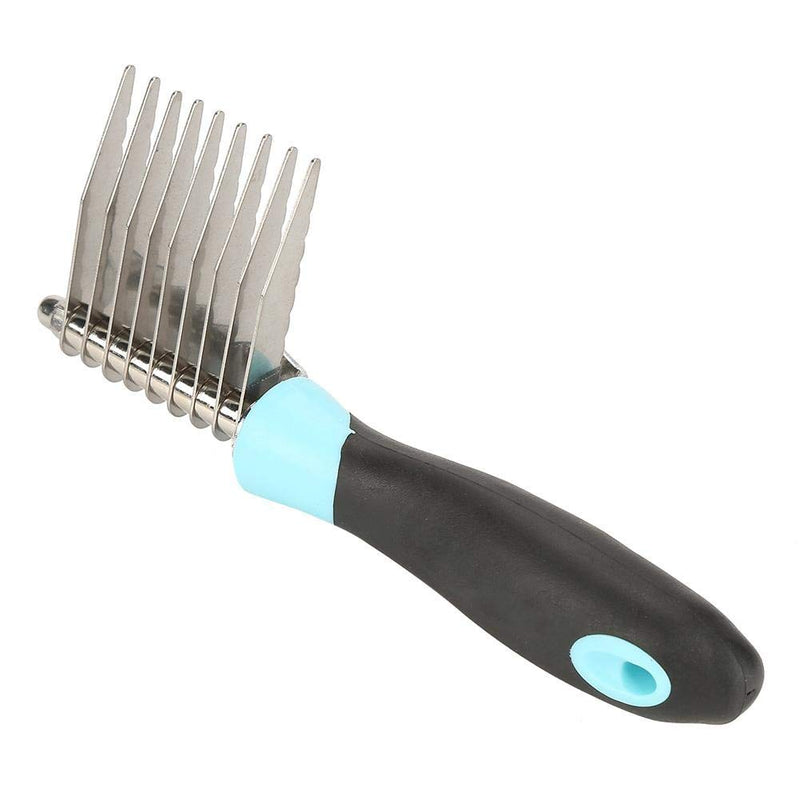 Pet Grooming Massage Comb, Dog Rake Deshedding Dematting Brush Comb,Undercoat Rake for Dogs Brush for Shedding Long Hair (B) B - PawsPlanet Australia