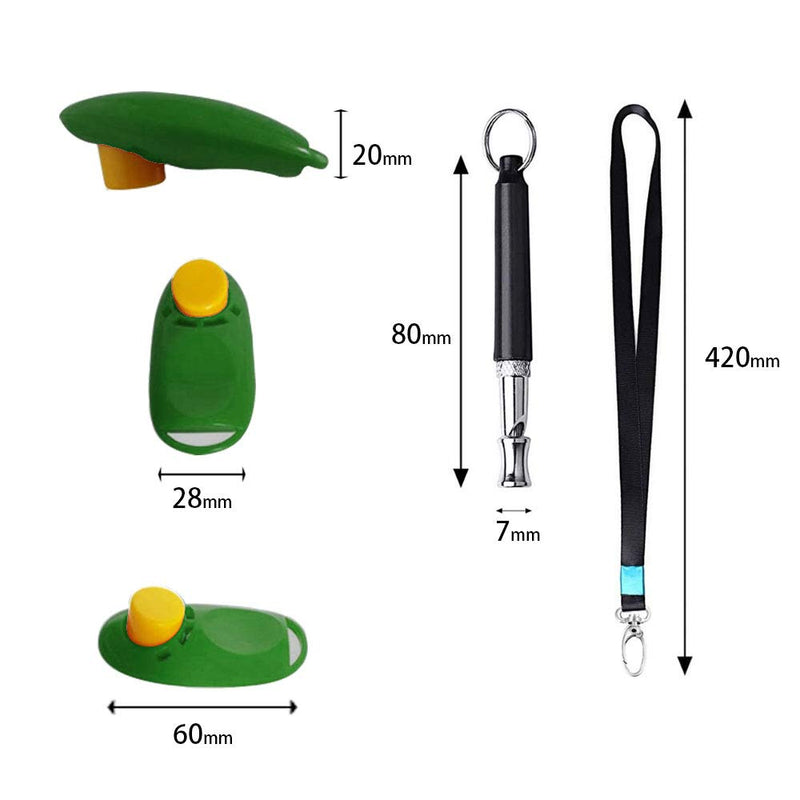 DIQC Dog Training Whistles Dog Whistles for Recall Dog Clicker and Whistle to Stop Barking Ultrasonic Train Whistle with Lanyard Clicker Adjustable Frequencies Sheepdog Whistle Cat Whistle - PawsPlanet Australia