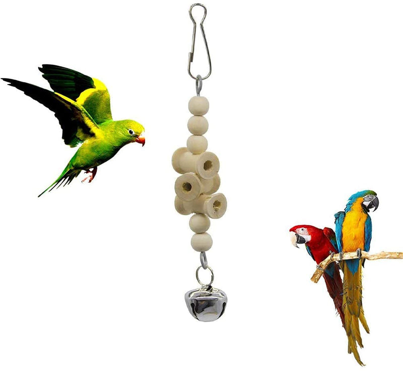 Acidea 7 Packs Bird Swing Chewing Toys, Bird Toy African Grey Parrot Toys, Hanging Bell Bird Cage Toys Suitable for Small Parakeets, Finches Budgie, Macaws Parrots, Cockatiels - PawsPlanet Australia