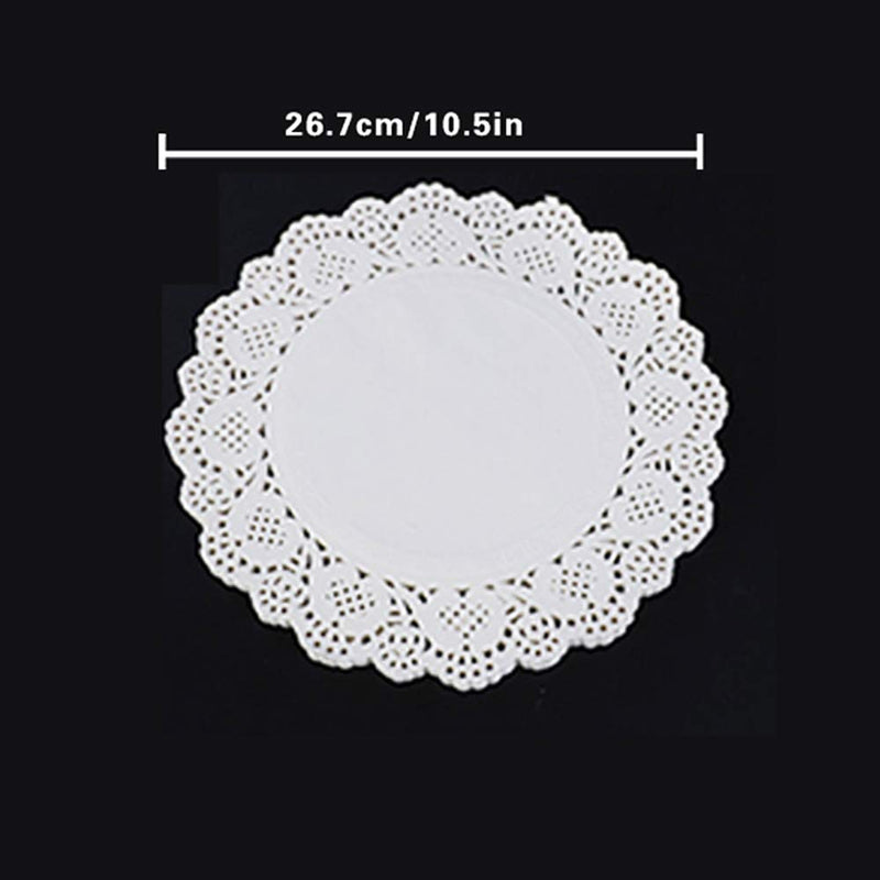 100 Pcs Round Cake kitchen baking paper Flower bottom paper special for family party fried food (26.7cm/10.5in) - PawsPlanet Australia