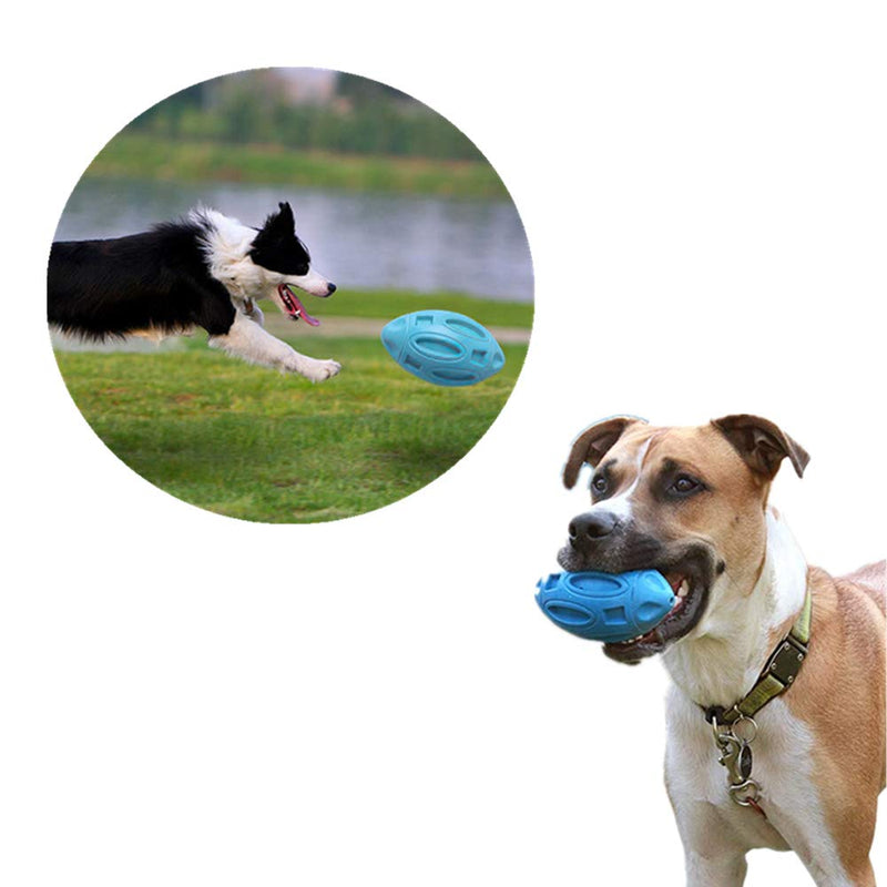Rubber Puppy Chew Ball Almost Indestructible Squeaky Dog Toys Rubber Dog Toys for Medium and Large Breed (Blue) - PawsPlanet Australia