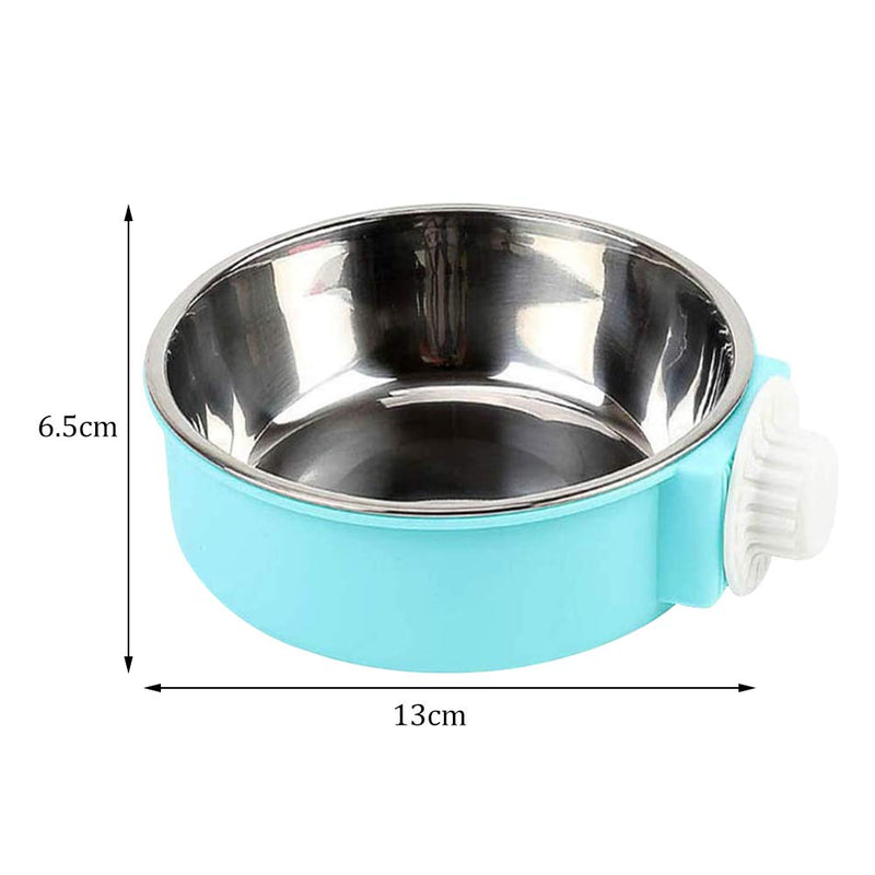 XYDZ Pet Hanging Bowl,2-in-1 Removable Stainless Steel Dog Crate Bowl Food Water Hanging Bowl for Cat, Rabbit, Bird, Hamster - PawsPlanet Australia