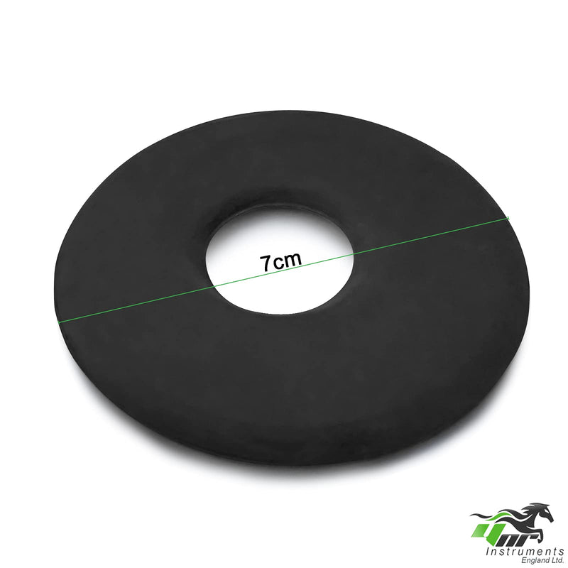 Rubber Bit Guards Cheek Rings Horse Pony Tack Saddlery Accessories Equestrian (Black 7CM) Black 7CM - PawsPlanet Australia