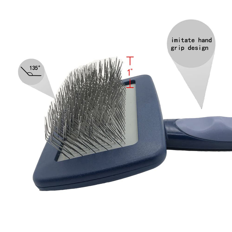 YIRU Large Firm Slicker Brush for Dogs Goldendoodles,Extra Long Pin Slicker Brush for Dog Pet Grooming Pins and Deshedding,Removes Long and loose Hair,Undercoat,25mm(1") - PawsPlanet Australia