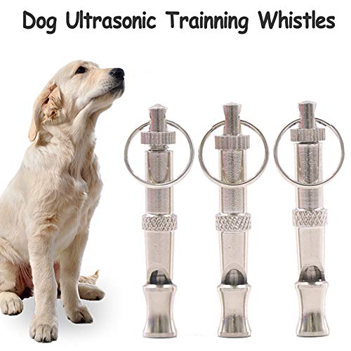 VizGiz 3 Pack Dog Whistle Training to Stop Barking to Make Dogs Come to You Ultrasonic Sound with Adjustable Frequencies Sit Down Recall Repel Silent Bark Control Tool - PawsPlanet Australia