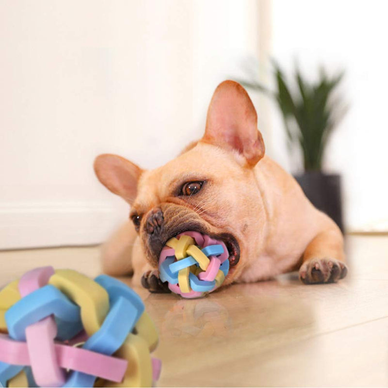 [Australia] - Gbrand Fuerlun Interactive Toys Balls with Bell, Cat Toy Ball, Durable Dog Chew Toys Balls for Small Medium Large Dogs, Teeth Cleaning Rubber Balls Dog Teething Toys Normal 